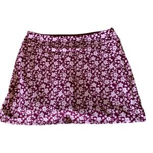 Tranquility by Co. clothing skort purple, pink flowers size small